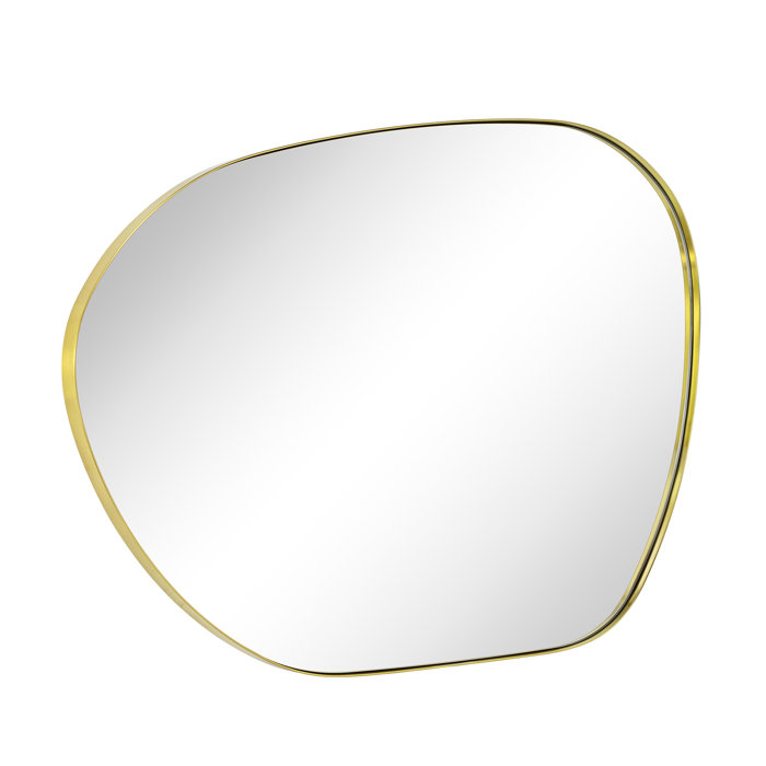 Wrought Studio Bertlinde asymmetrical wall mirror irregular shaped